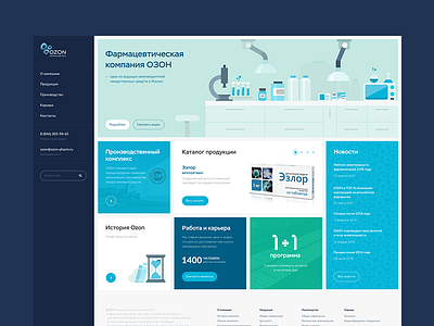 Concept for pharmaceutical company adaptive concept corporate doctor grid illustration pharmacist site tablet ui ux website