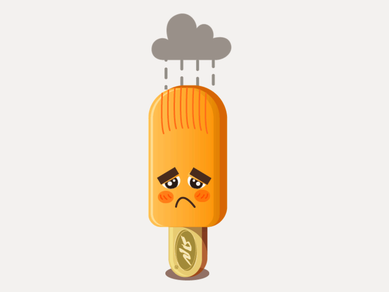 Sad Ice cream by negartash on Dribbble