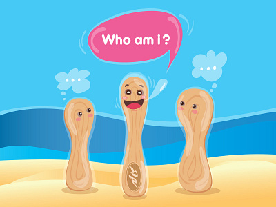 Who am i? ask flat funny happy hello icecream illustration illustrator think