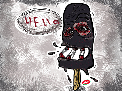 Dracula icecream blood dark dracula eat hello icecream illustration kill teeth vampire