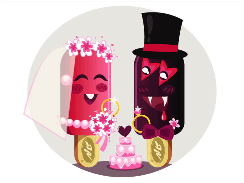 Happy Valentine's Day aftereffects gif happy icecream illustration illustrator kiss love lovers valentines valentines day wedding