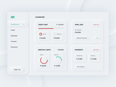 Neumorphic UI Light cleanui design interface minimal neumorphic ui ux