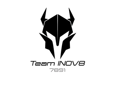 FIRST Team INOV8 7891 Logo droid graphic design helmet illustrator negative space logo robots