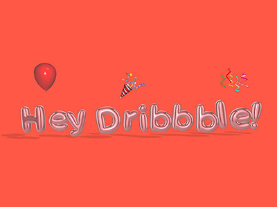 Hey Dribbble! balloon letters bubble letters umake