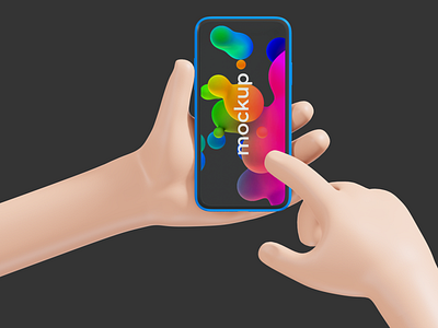 Smartphone Mockup stylized hand mockup