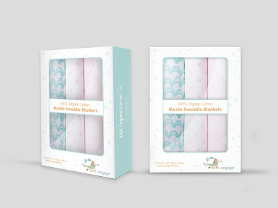 Swaddle Box Packaging for Bon Voyage baby best packaging design mom packaging swaddle swaddle box swaddle box mockup swaddle box packaging