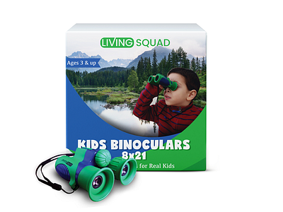 8x21 Kids Binocular Packaging Design