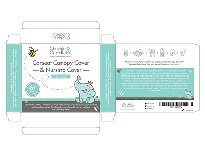 Nursing Cover Box Packaging Design baby products packaging box dieline box packaging dieline kids products packaging mom products packaging nursing cover packaging
