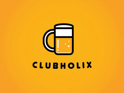 Branding for ClubHolix beer beer cafe branding beer mug beer mug branding beer mug logo branding club logo logo minimalistic logo mug