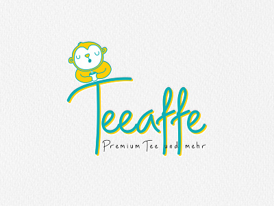 Teeaffe Logo Design monkey logo tea branding tea logo tea packaging