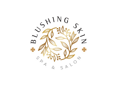 Blushing Skin Branding Design cosmetic branding leaf logo logo design