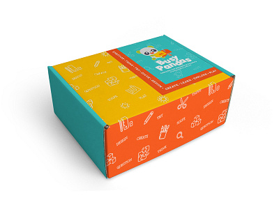 Busy Panda - Kids Subscription Box Packaging kids packaging packaging design subscription box packaging