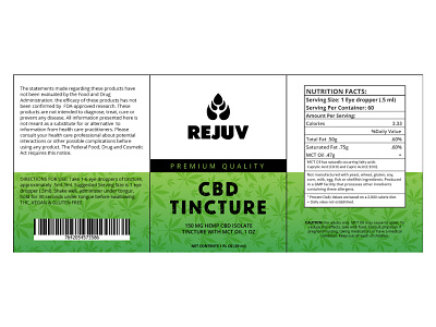 CBD Tincture Label Design cbd label design cbd tincture label design