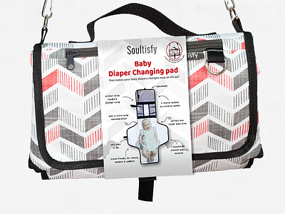 Soultisfy Baby Diaper Changing Bag Wrap Design baby products baby products packaging box packaging mom products packaging packaging packaging design packaging mockup packagingdesign