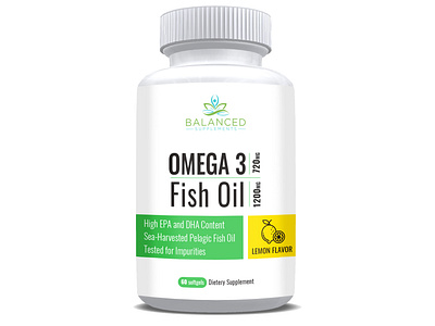 Omega 3 and Fish Oil Label Balanced