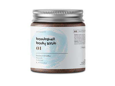 Body Scrub Cosmetic Label Design