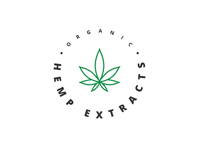 Organic Hemp Extract Logo Design cannabis logo hemp hemp branding hemp logo logo design organic logo design