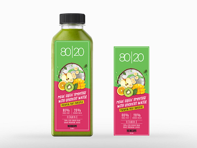 Green Smoothie Juice Bottle Label