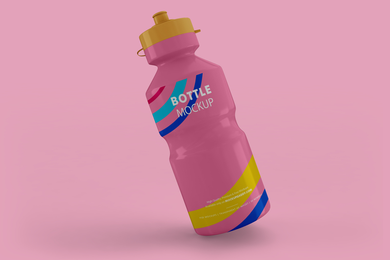 Download Sport Plastic Water Bottle Mockup by Anchal on Dribbble