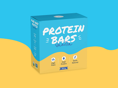 Vanilla Protein Supplement Box Packaging Template best packaging box box packaging branding design food packaging label design mockup packaging packaging design packaging mockup premium packaging