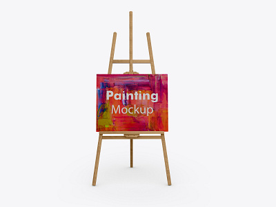Download Free Wood Easel Stand Mockup Designs Themes Templates And Downloadable Graphic Elements On Dribbble PSD Mockup Template