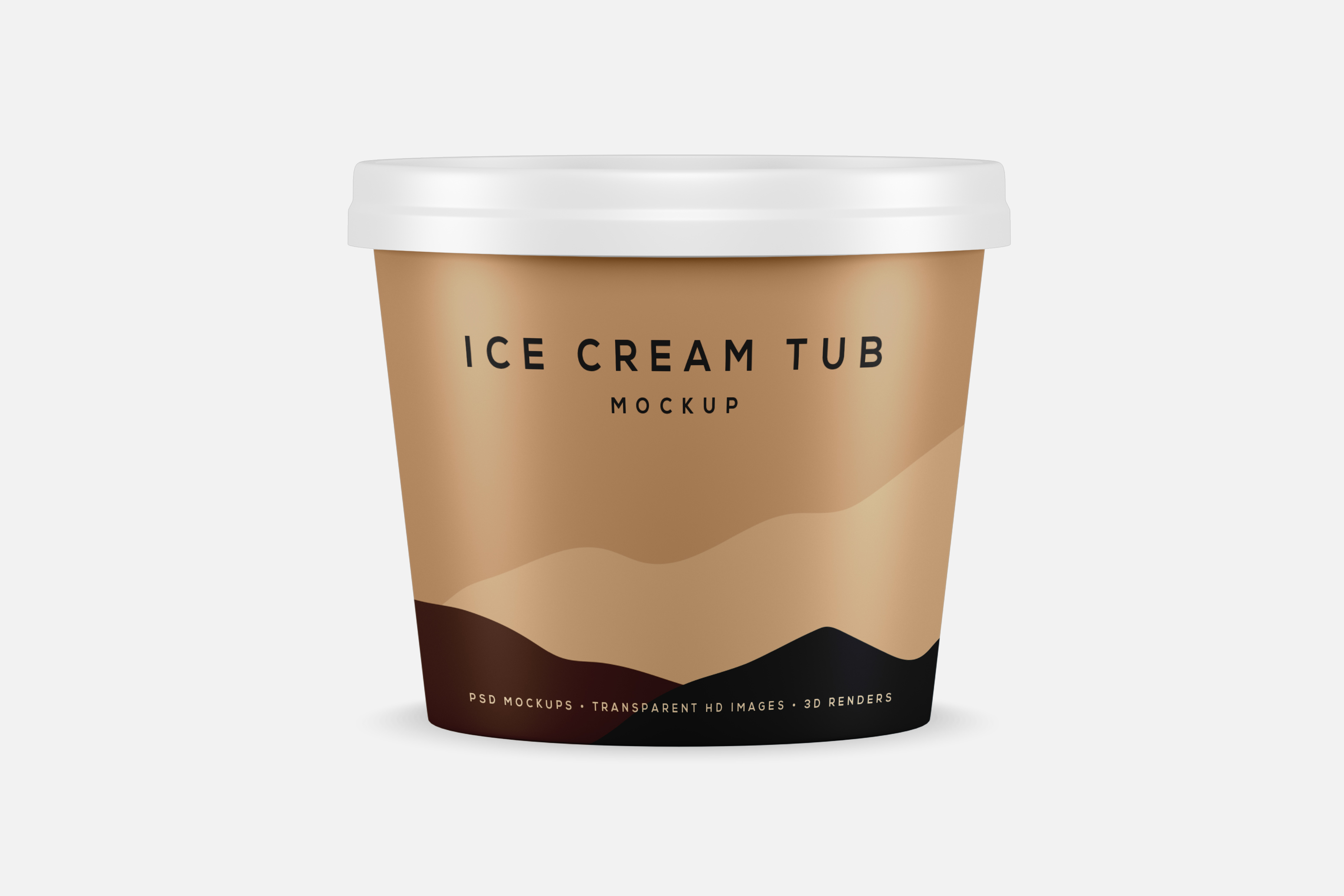 Mini Ice Cream Tub Mockup.