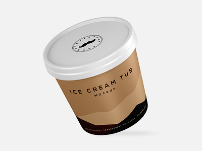 Download Mini Ice Cream Tub Mockup By Anchal On Dribbble