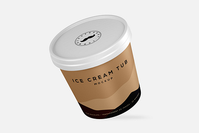 Mini Ice Cream Tub Mockup branding free ice cream tub mockup ice cream ice cream tub icecream packaging mini ice cream tub mockup packaging packaging design packaging mockup psd psd mockup