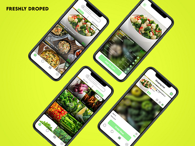 App UI Design for Vegetable's  and  Recipe's