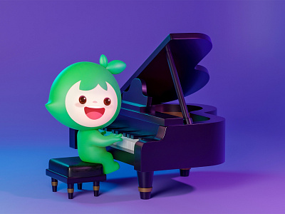 Let's play piano！ 3d blender piano