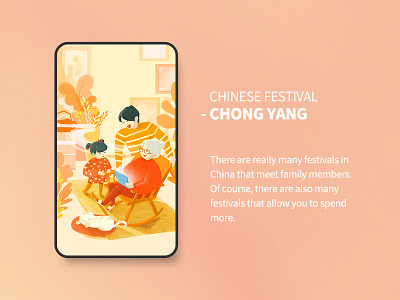 CHONG YANG chinese festival illustration