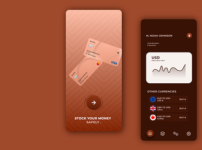 UI To a an imaginary Exchange money / Wallet graphic design typography ui ux