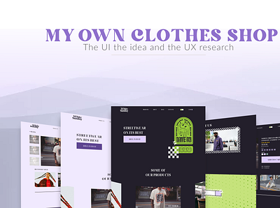 Clothes shop Website UI/UX Design app branding design graphic design illustration logo typography ui ux vector