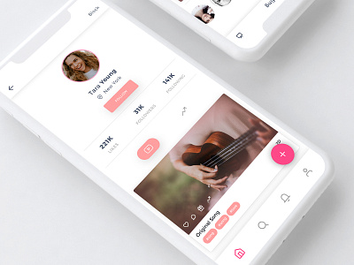 Profile Page airbnb android android app app beautiful design icon illustration instagram ios iphone profile social app typography ui ux vector white