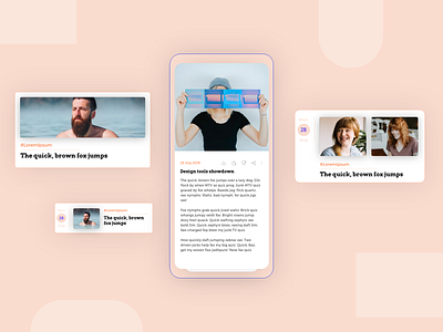 Blog Design adobexd android app beautiful blog ios minimal ui ux