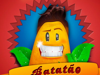 Potato food hair illustration photoshop potato smile