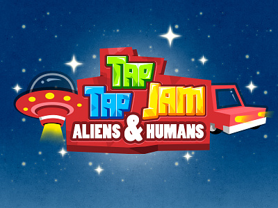 Taptap Jam - Aliens & Humans alians blink cars colors game logo shrink space stars tap traffic ufo