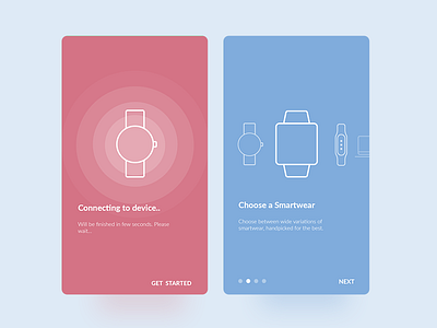 Smartwear connector app android app bluetooth interface ios mobile smartwatch smartwear ui ux