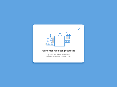 DailyUI Pop Up Message factory idea illustration machine message order package pop up ui ux web website