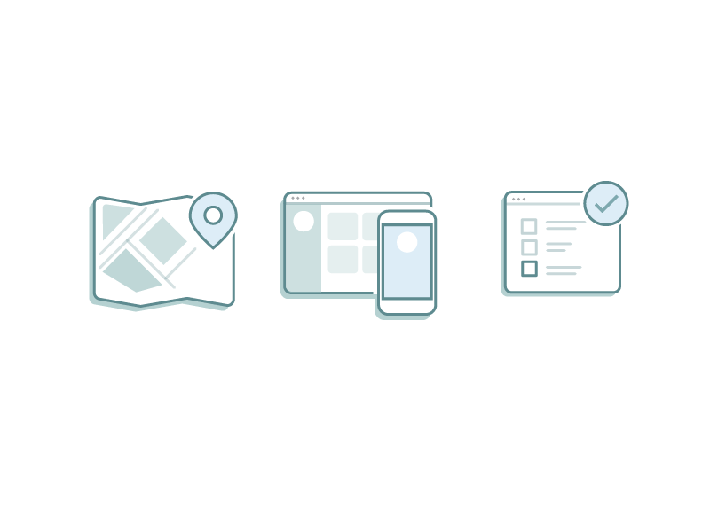 Icon Illustration for a website by Broto Seno on Dribbble