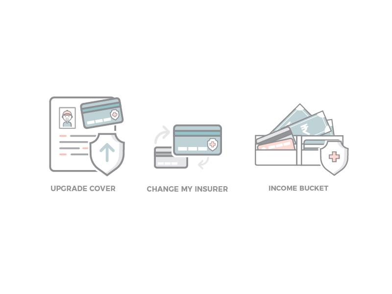 Insurance Illustrations card health icon illustration illustrations income insurance medical minimal simple web