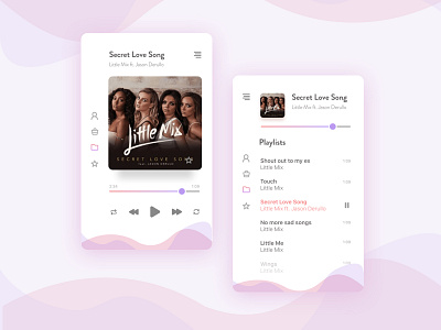 Music Player Interface Exploration app clean elegant interface ios minimal music player ui