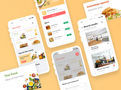 Southeast Asian Food Finder App Concept app elegant food interface ios 11 iphone x minimal mobile search ui user interface ux