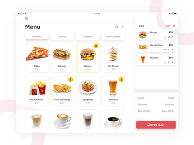 IPad Point of Sales UI Exploration by Broto Seno on Dribbble