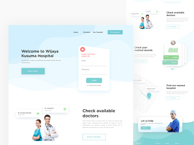 Homepage for a Hospital design doctor homepage hospital landing page medical minimal ui ux website