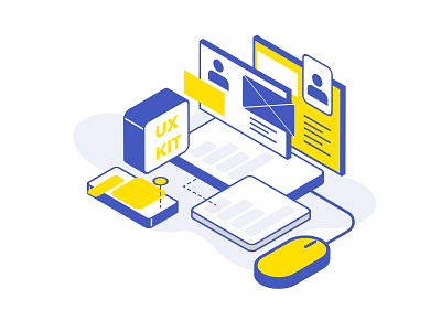 Isometric Illustration - Profile and UX research