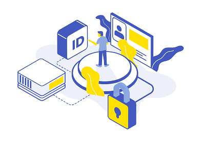 Isometric Illustration - Data Security