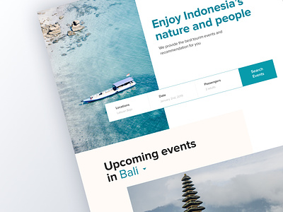 Travel to Indonesia Web Landing Page homepage indonesia landing page nature onboarding saas landing page tourism ui ux website