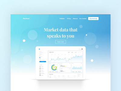 Product Homepage dashboard gradient homepage product web ui ux vibrant website