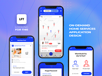 On-Demand Home Services App Concept app design ui